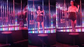 tgirl pornstar nikki montero at the nightclub topless for str8 customers