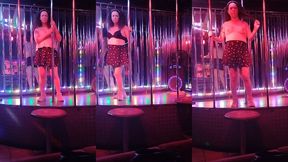 tgirl pornstar nikki montero at the nightclub topless for str8 customers