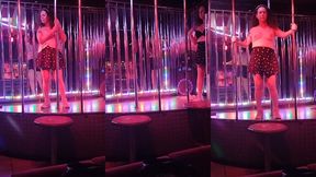 tgirl pornstar nikki montero at the nightclub topless for str8 customers