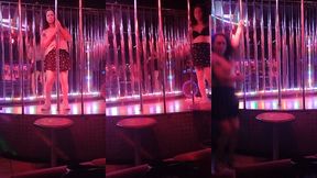 tgirl pornstar nikki montero at the nightclub topless for str8 customers