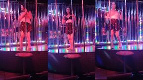 tgirl pornstar nikki montero at the nightclub topless for str8 customers