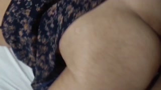 Hot redhead came to visit me in a short dress and no pants