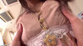 Hottie enjoys a clit stroke before riding a huge cock to cumshot