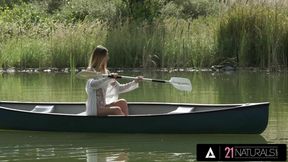 21 NATURALS - Slim Blonde Beauty Rides Huge Cock by the Water