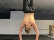 Hot guy doing handstand