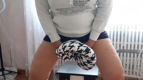 I present her a pillow, and she started masturbating on it in front of me - IkaSmokS