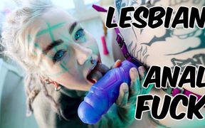 Alt Babes with Pierced Pussies Strap on Anal Fuck
