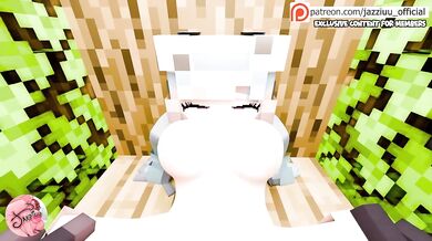 Unfaithful Minecraft Bride Gets Destroyed by Futanari Hentai in Deep Penetration Gangbang