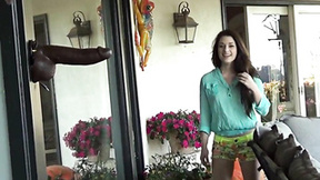 ”Britney Blue Plays Dildo Outdoor”