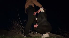 Horny Wife Sneaks Away From Camp to Get Fucked by Big Dick