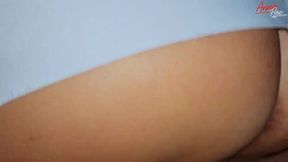 Annafire & Denni Sov's steamy bedroom sex tape ends with a messy creampie