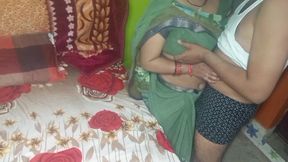 New hot and beautiful bhabhi having romance with her husband.
