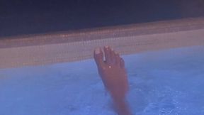 Foot job in jacuzzi