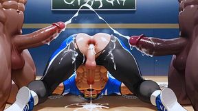 hugby s team makes a gangbang with oil in the locker room