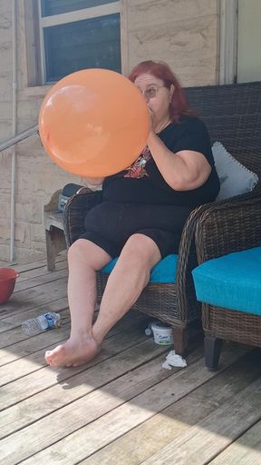 Big Beauty Nurse Vicki Has a Request to Blow up a Huge Balloon