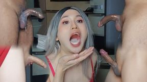 Lola Facefucked by 4 into Huge Swallow - G014