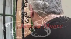 Mature blonde MILF takes hard anal fucking in the living room