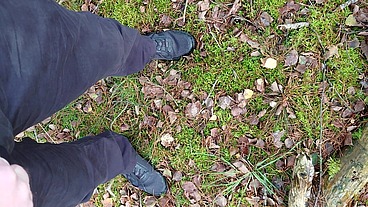 Pissen im Wald