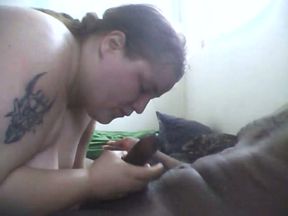 A very nice blowjob session and this fat white chick knows how to handle my BBC