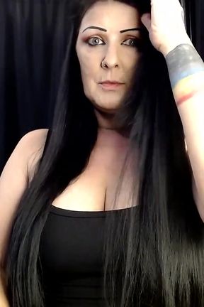 Long Black Hair Brush Finger Brushing