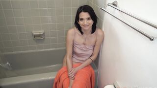 Thin Alt Teenie StepSister Gets Caught inside Shower and Pounded StepBro into Wc - Riley Jean -