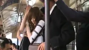 Sneaky Pervert Lifts Hot Asian Babe’s Mini-Dress On Busy Bus Ride
