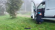 Lost on a Solo Trip: Risky Roadside Standing Anal Sex, Stranger Truck Driver Outdoor Fucking Me