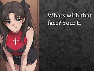 Rin Tohsaka feminizes you into her obedient sissy and trains you to take cocks (joi cei)