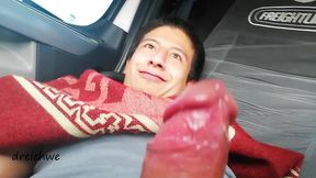 handjob in a van with bunny vibrator