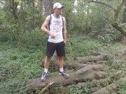 POLISH SCALLY Pissing Smoking Jerking Off Outdoor