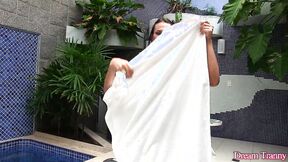 Tranny Erica Lee inserting a banana