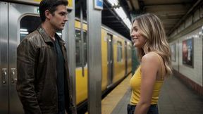 latina mona can t wait and fucks on the train with an attractive young man - ai-generated content