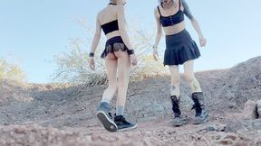 Outside Dirty Feet Domination Goddess Charlie Cake