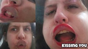 Glass Table Face Smash & Kisses Compilation - Pressed Mouth Play