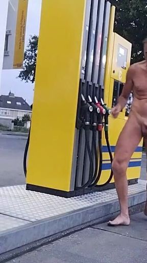 Naked at the Gas Station