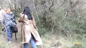 Grocery shopping milf gets picked up and led to nature for passionate anal pounding