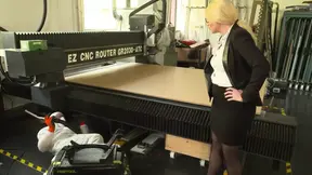 Blonde boss gets her pussy licked and fucked in the workroom