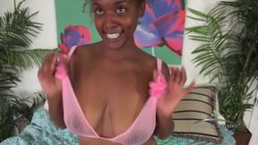 Big Natural Tits Clapping Here As Panreece Spreads Her Legs And Rubs That Hairy Pussy