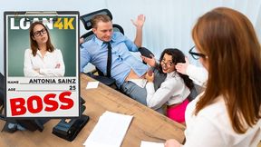 Czech office lady boss with glasses gets fucked hard by her subordinate