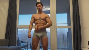 Collage player flexes, burps and armfarts