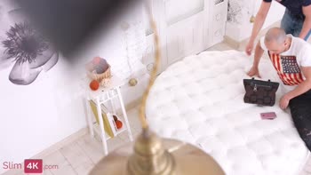 Blonde Teen (18+)'s DP Delight: Bambi Dee's Anal Threesome