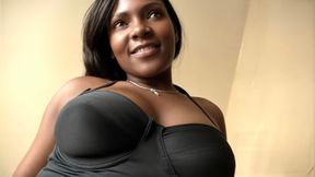 Big Tits Black MILF Blows Big White Cock Producer In Homemade Audition