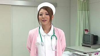 Japanese Teen Nurse seduce to Intense Orgasm with Hitachi Vibrator Stick at Hospital