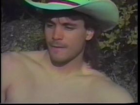 Horny gay cowboy gets his duck sucked, fucks his man's ass hard outdoors