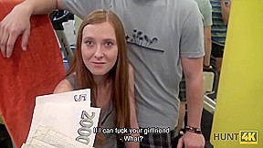 HUNT4K. Cuckold is paid to watch how Linda Sweet sucks strangers dick