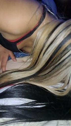 Here I'm licking color eyed native tittes and she sucking his dick.