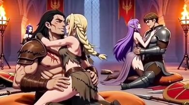 Warriors claim their sexy reward after winning hard war anime futanari hentai big ass milf big tits big dick creampie loud moaning fuck hard sex