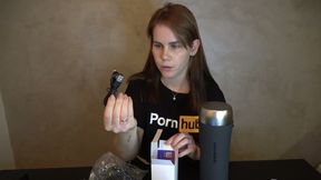 Hot review and unboxing of the male masturbator toy with two modes