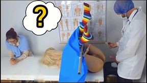 Mature woman takes half-sister to a sleazy gynecologist!