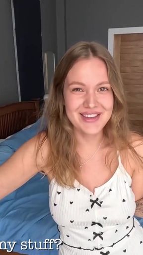 Blonde Beauty ImMayBee Punishes Snooper with Sex  &amp; Cum on Butt   Clip 1